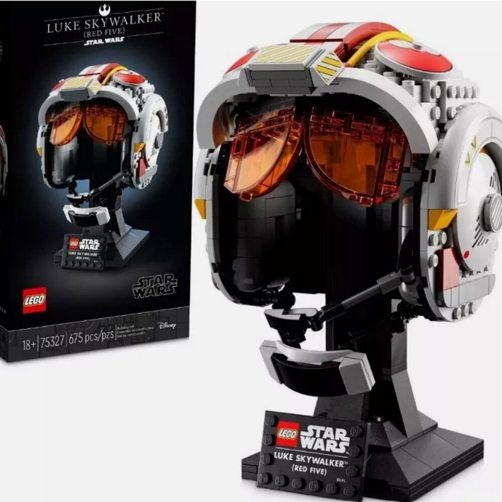 New & Sealed Lego Star Wars Luke Skywalker Red Five Helmet Collectible Set 75327